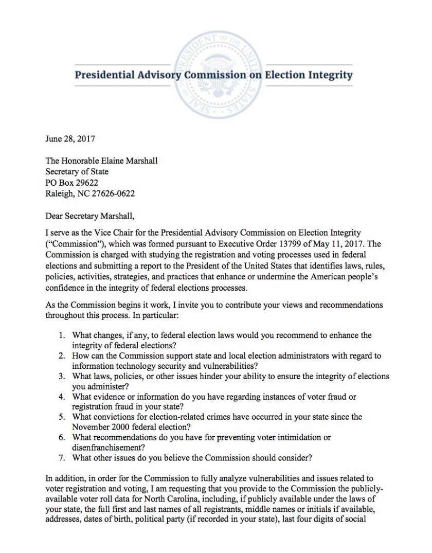 elaine marshall trump letter page 1